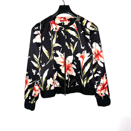 Hugo Boss Floral Relaxed Fit Bomber Coat