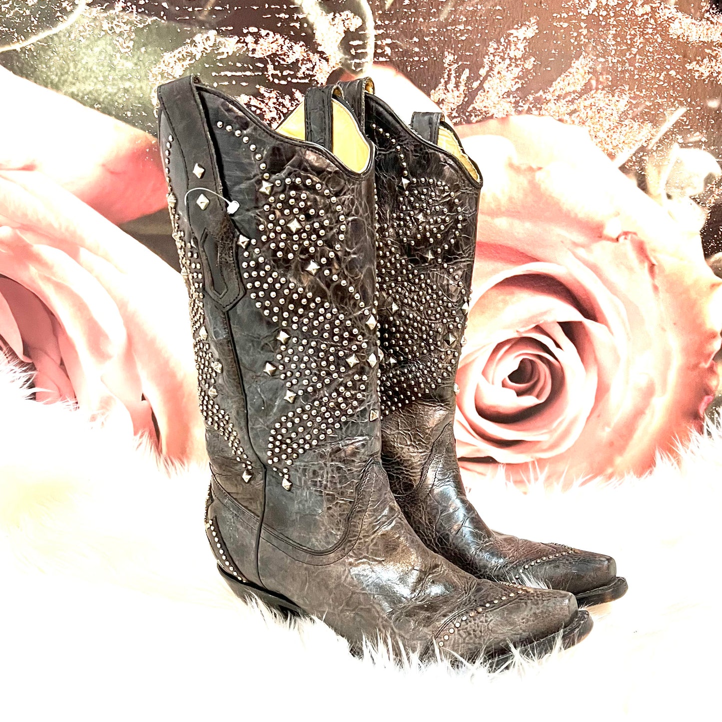 Corral Studded Mid Calf Boots